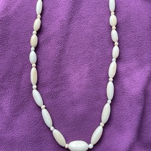 Ivory necklace (approx 22" length) hand carved